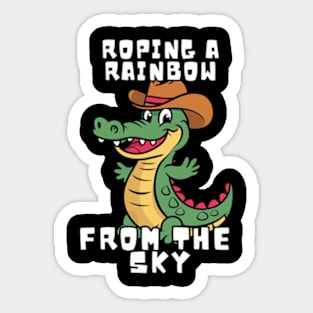 Crocodile With Cowboy Hat Sticker